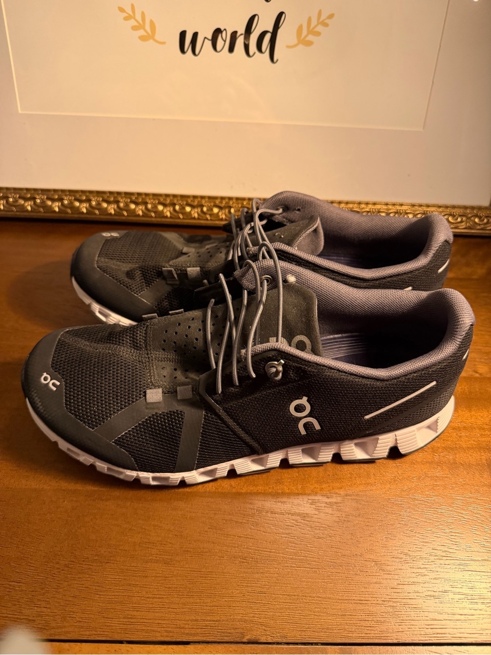 On Running Kids Black and Gray Sneakers - Picture 1 of 4
